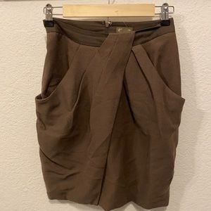 Fei brown short skirt; size 0